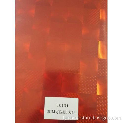 3CM Red Square cat's eye holographic hot stamping film for leather, textile